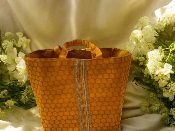 Orange Banarsi Bag