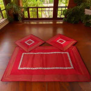 Plain Red Big Runner Aasan Set 1