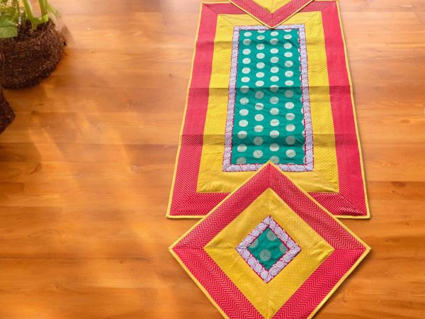 red yellow green small runner set