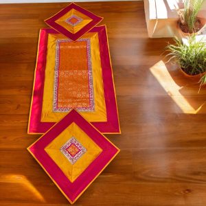 red yellow orange small runner set