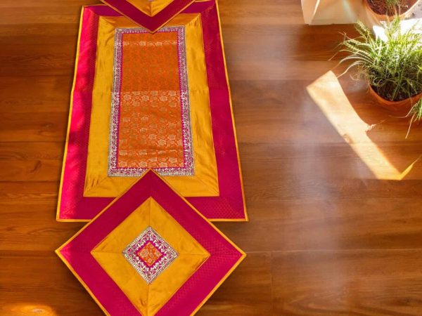 red yellow orange small runner set