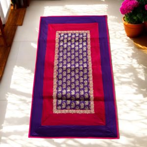Purple and Pink Runner With Elephant Design