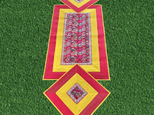 red floral runner aasan set 1