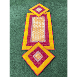 Shiny Yellow with Bandhani Design Runner and Aasan