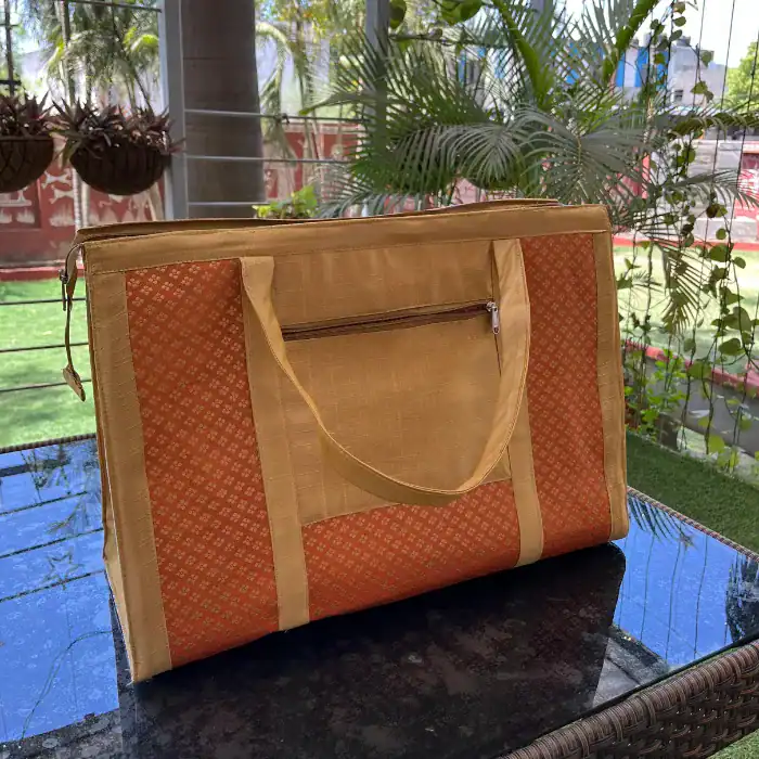 Beige-Orange Weekender Bag