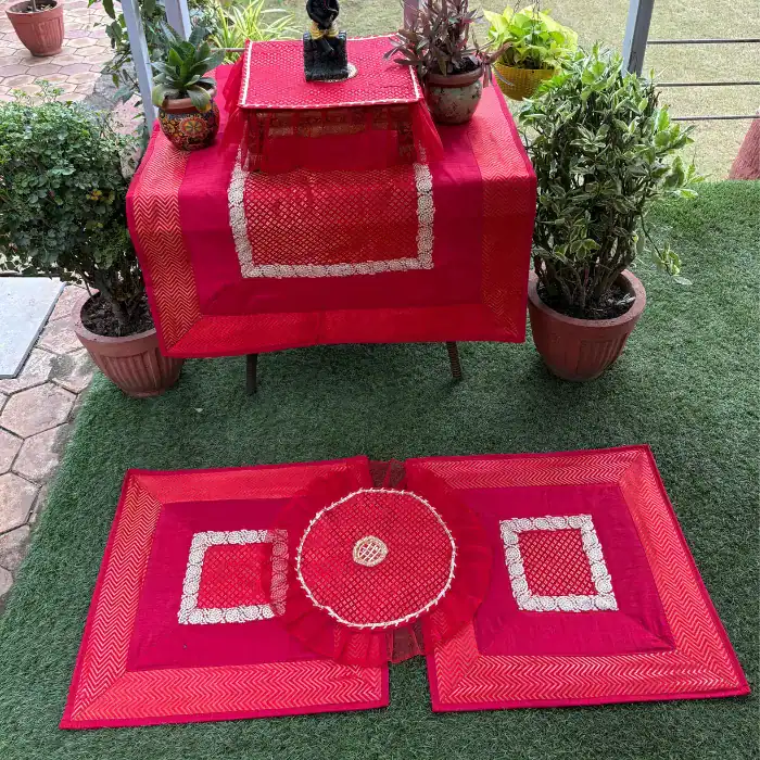 Dark Pink Runner Aasan Combo Set of 3