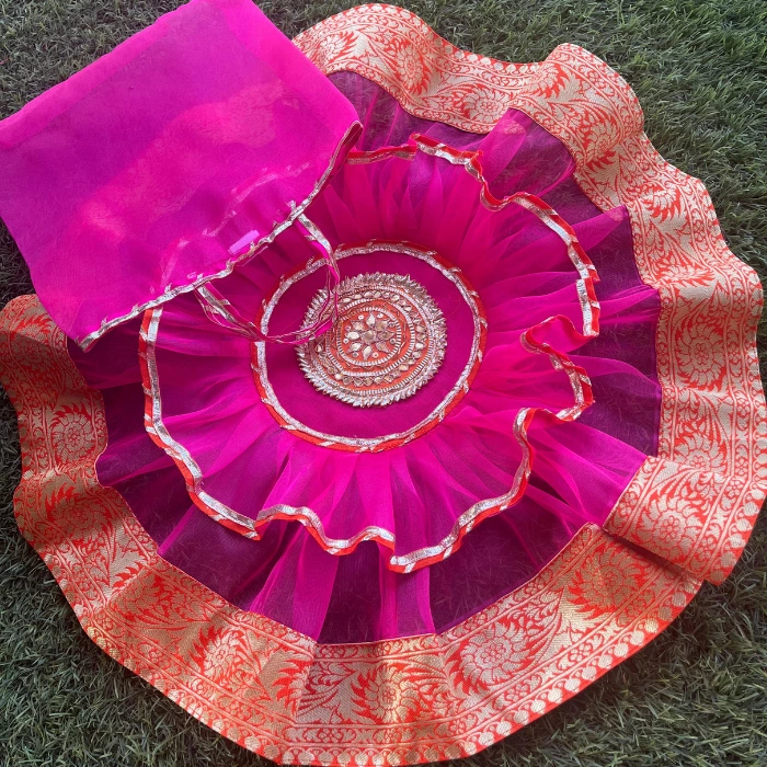 Pink Banarasi Thal Cover
